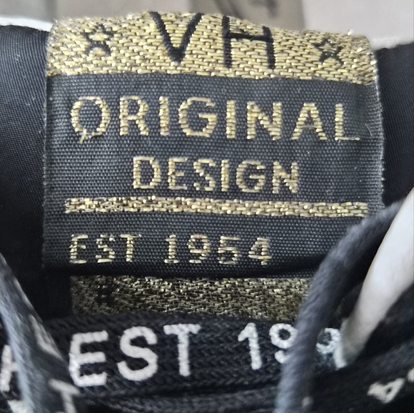 Vintage Havana Star Platform Sneakers Black Gold Size 7 - Picture 11 of 14